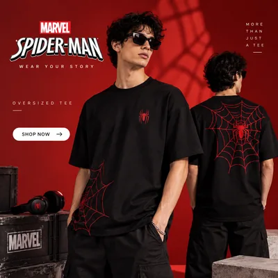 Graphic tee ad creative for a licensed apparel drop